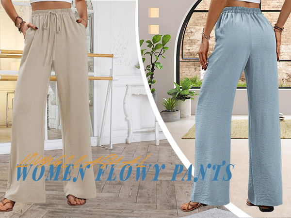 wide leg lounge pants for women