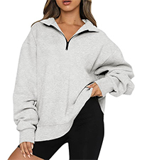 half zip sweatshirt women