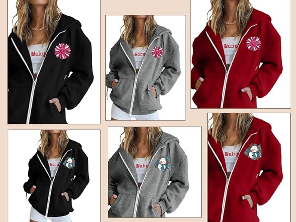 zip up hoodie women