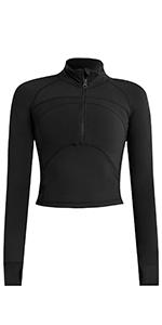 Women''s Slim Fit Half Zip Workout Yoga Jacket