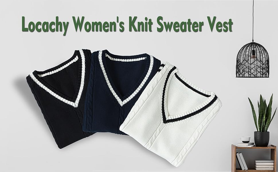 Women''s V Neck Sweater Vest 