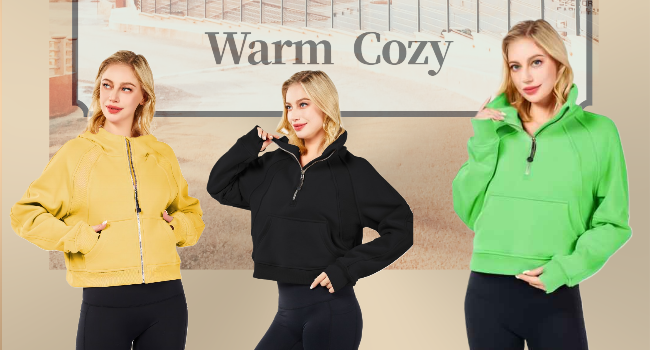 half zip sweatshirt women