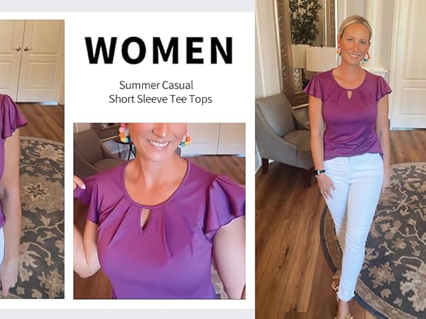 short sleeve dressy tops for women