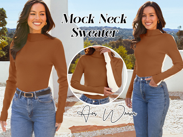 women''s Fashion Turtleneck Tight Tops