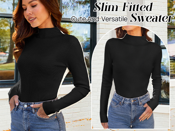 Women''s Slim Fit Color Block Sweaters