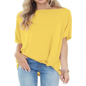 batwing sleeve tops for women batwing tops for women summerIrregular Hem T-shirt