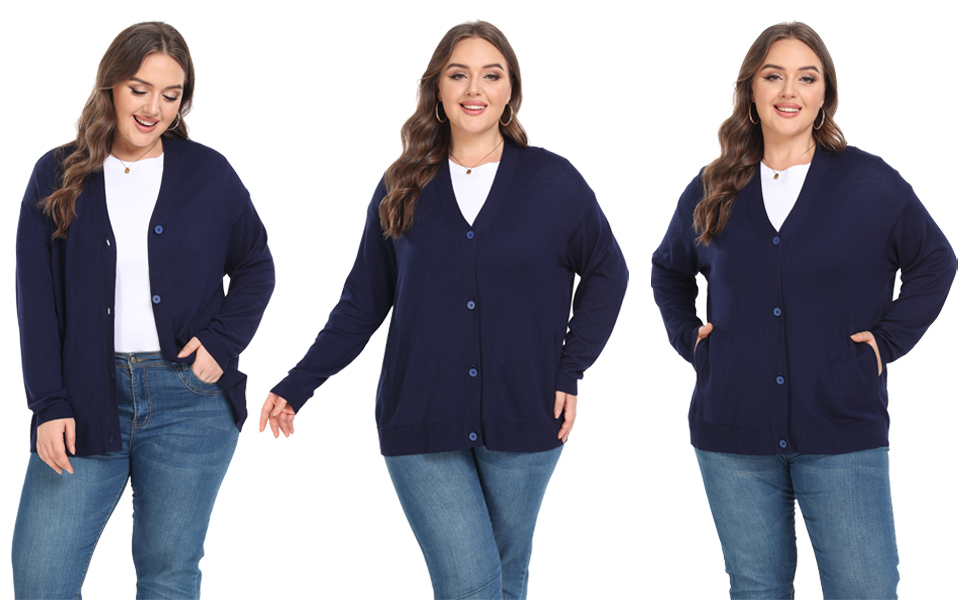 knit plus size cardigan