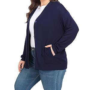 knit plus size cardigan