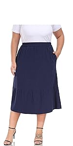 Linen Plus Size Skirts