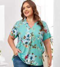 woman plus casual summer tops