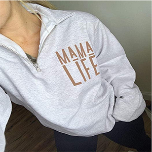 Mama Life Zip Up Sweatshirt