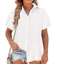 Plus Size White Button Down Shirts