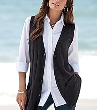 Fine Gauge Drop Needle Sweater Vest