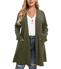 womens open front cardigan