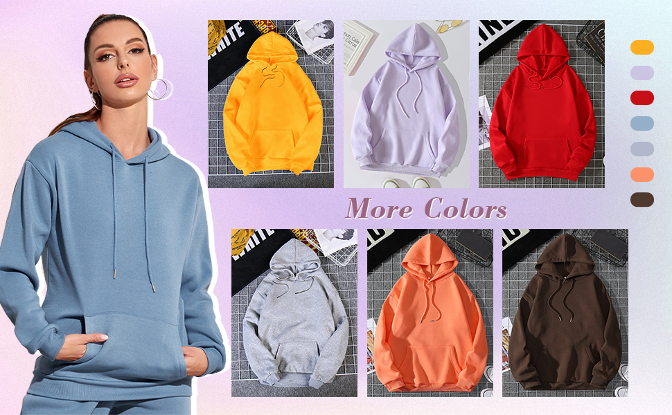 Long Sleeve Fall Winter Basic Hoodies Sweatshirts