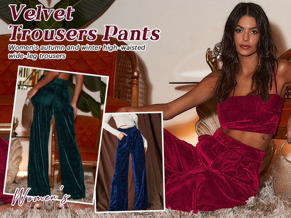 velvet pants for women