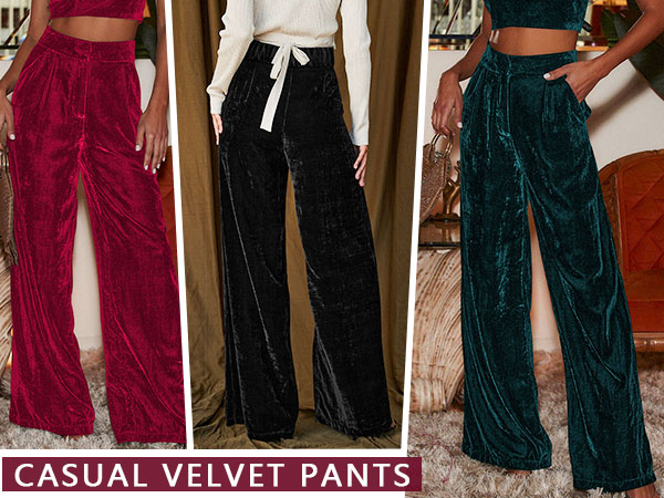 velvet pants women