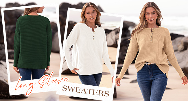 Side slit knit pullover sweater tops Long sleeve sweatshirt Trendy fall outfits batwing sweater