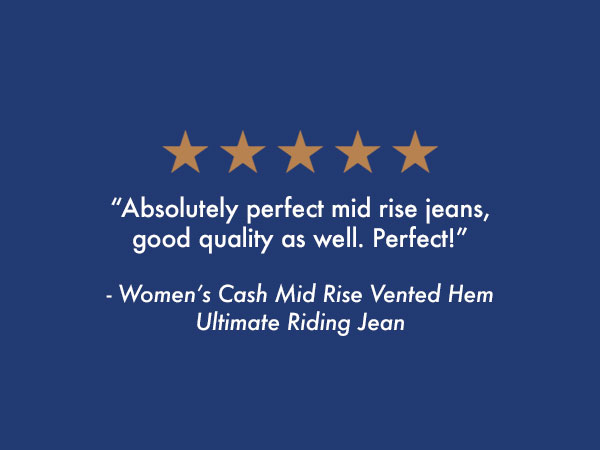 Women''s Cash Mid Rise Vented Hem Ultimate Riding Jean