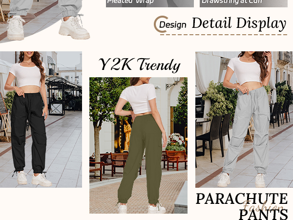 women Parachute Pants