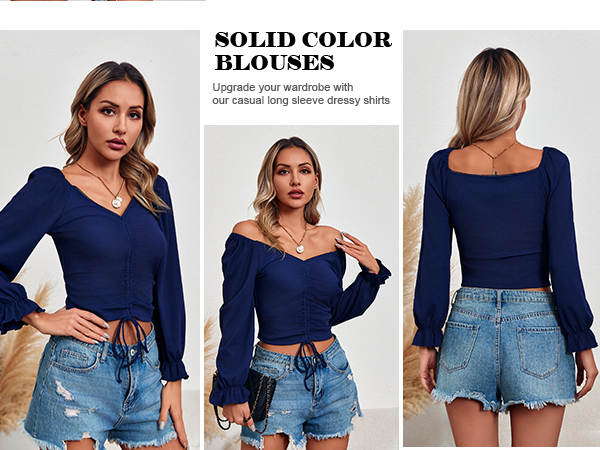 solid color blouse