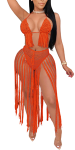 Women Two Piece Crochet Bikini Swimsuit