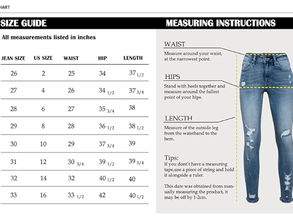 Women''s Ripped Boyfriend Slim Fit Jeans