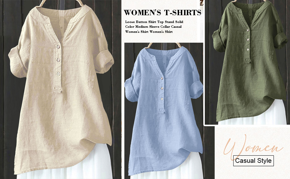 linen tops for women summer