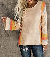 womens color block sweater