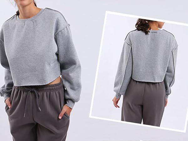 cropped sweatshirt