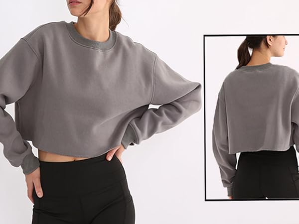 cropped sweatshirt