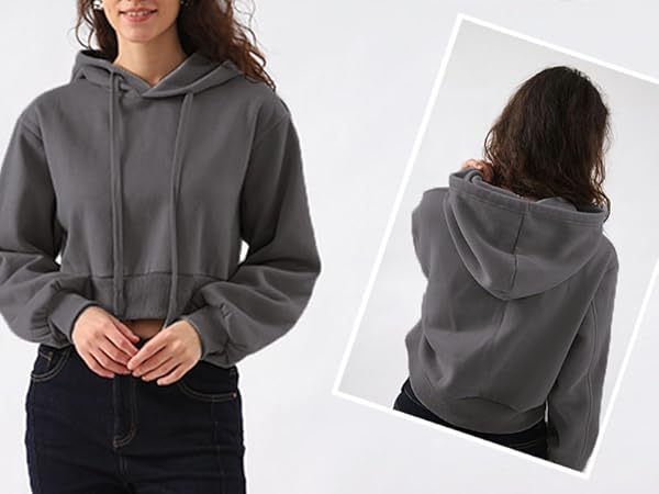 cropped hoodie