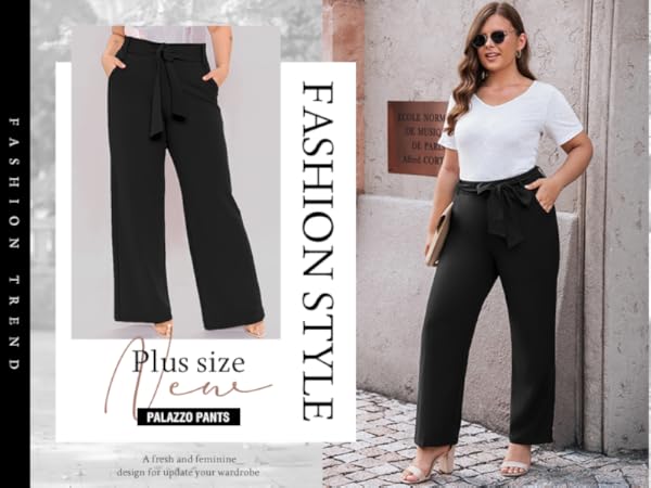 Eytino palazzo pants for women plus size