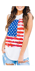 American Flag Tank Tops Women