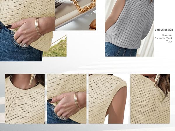 Womens Summer Sleeveless Sweater Vest