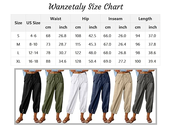 Wanzetaly Size Chart