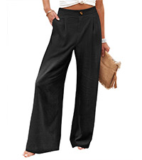 Angerella Black Wide Leg Pants for Women