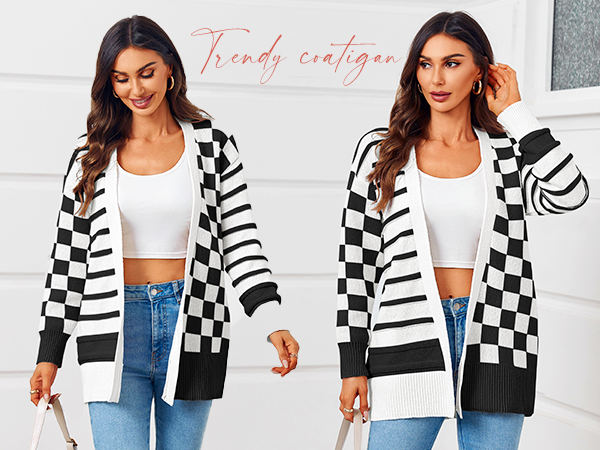 striped cardigans for women