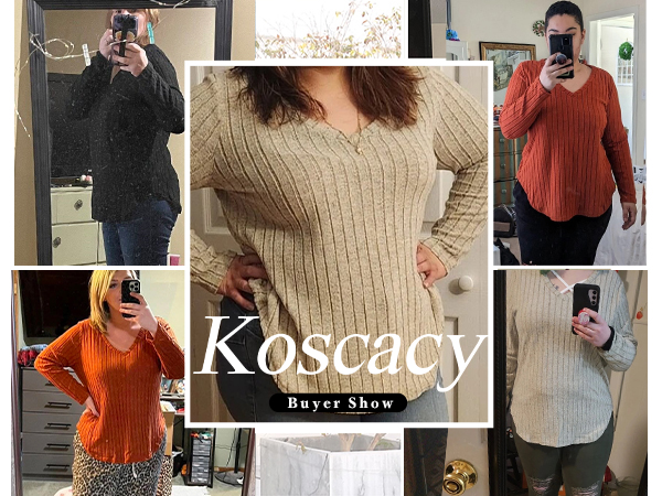 Women''s plus size Tunic Tops, Crewneck Lightweight Sweaters