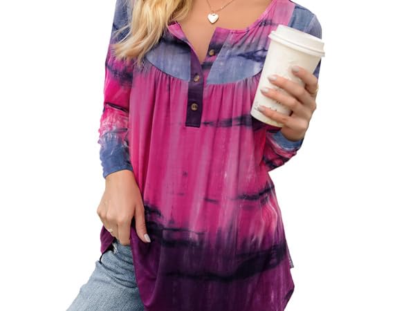 womens tunic tops long sleeves