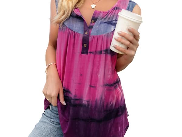 womens tunic tops sleeveless