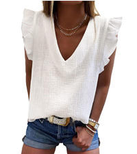 Ruffle Sleeveless Shirts