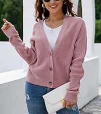 v neck button down cardigan