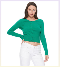 Crewneck Cropped Cardigan