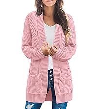 Womens Long Sleeve Open Front Cardigan