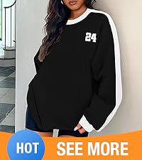 Womens Oversized Sweatshirts Casual Crew Neck Long Sleeve Loose Pullover Tops Y2K Clothes Tunic Top