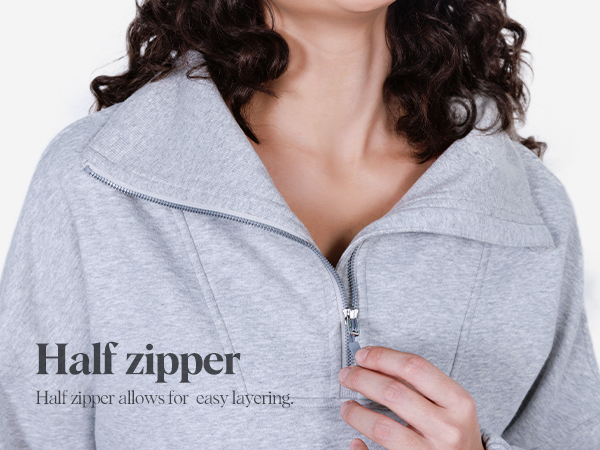 Half zipper