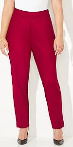 Liz & Me Slim Leg Ponte Knit Pant