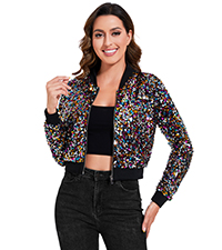 Sparkly Sequin Cropped Jacket