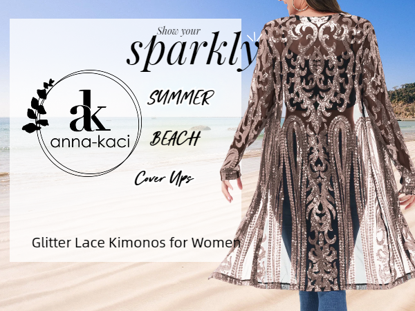 Sparkly Sequin Kimonos for Women